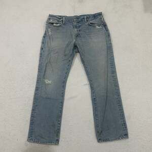 Denim & Supply Ralph Lauren Straight Leg Distressed Light Wash Jeans